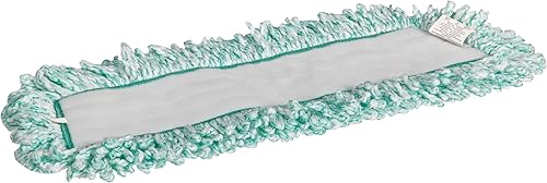 Miniatura 3 de Rubbermaid Commercial Products Almohadilla de polvo de microfibra comercial ligera con flecos, 18 pulgadas, verde, para limpiadores profesionales