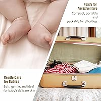 Vista 7 de Ourmed Life Toalla facial desechable Toallas limpias, biodegradables portátiles sin pelusas, toallitas desmaquillantes secas, súper suaves