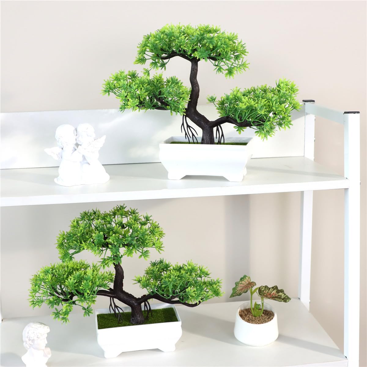 Artificial Bonsai Tree Cloud Pine Bionic Plant Indoor Small Fake Plants Decor Zen Garden Desk Home Desktop Office Bathroom Shelf Bedroom Living Room Decorations (Green) - Image 8