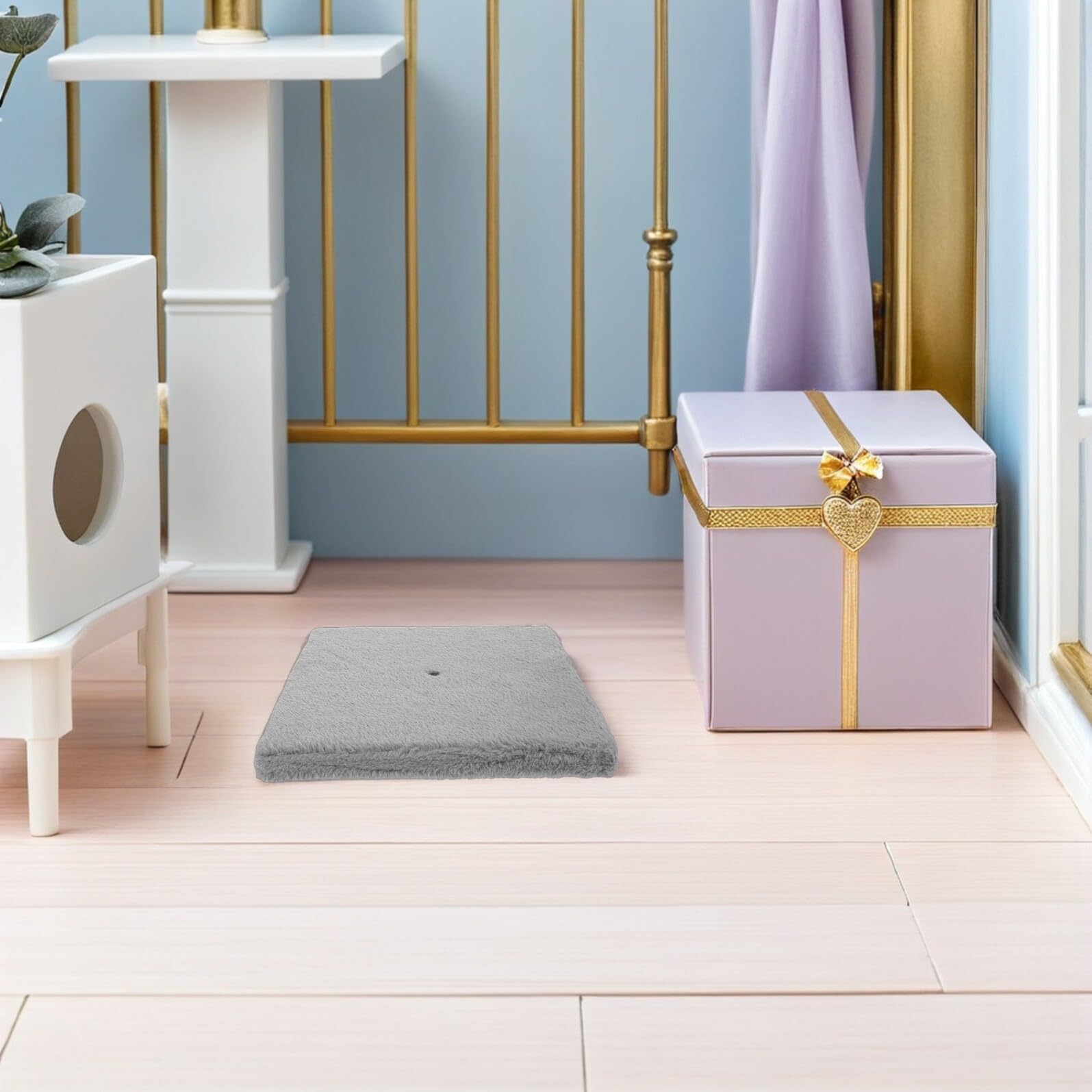 Yardwe Base de Poste Rascador para Gatos Diseño Seguro y Estabilidad Mejorada, Plataforma de Felpa y Tablero de Partículas para Uso Interior y Proyectos DIY