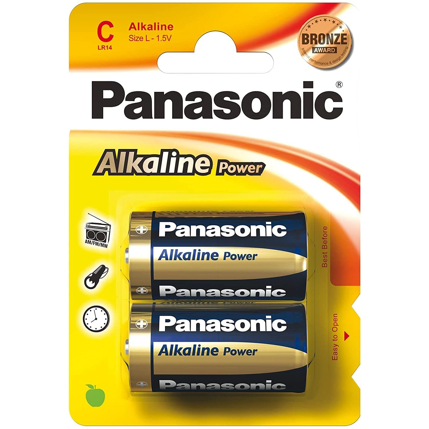 Panasonic LR14APB/2BP C Alkaline Power Batteries (Pack of 2)