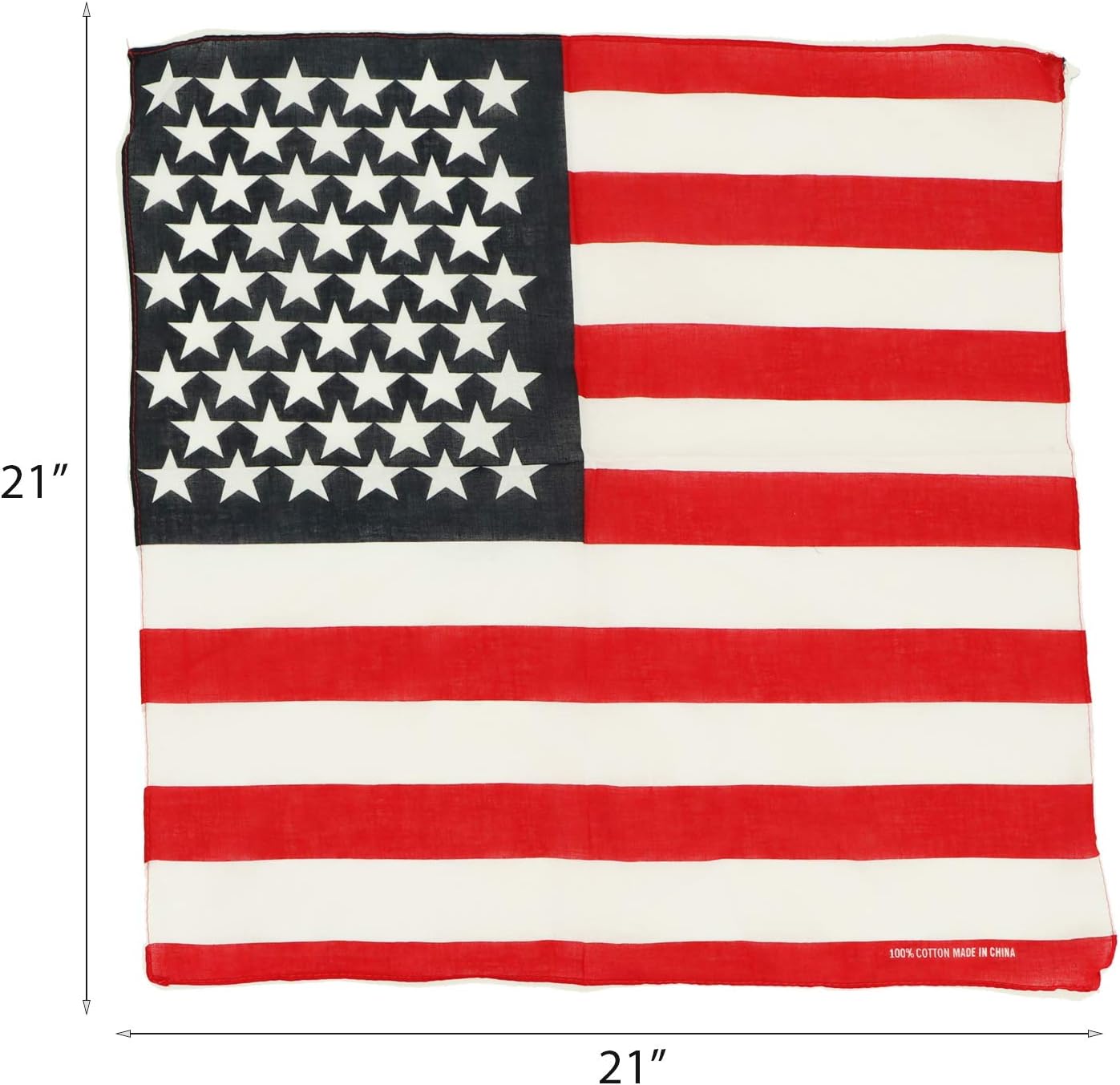 Motique Accessories American Flag Bandana Red White and Blue - Image 5