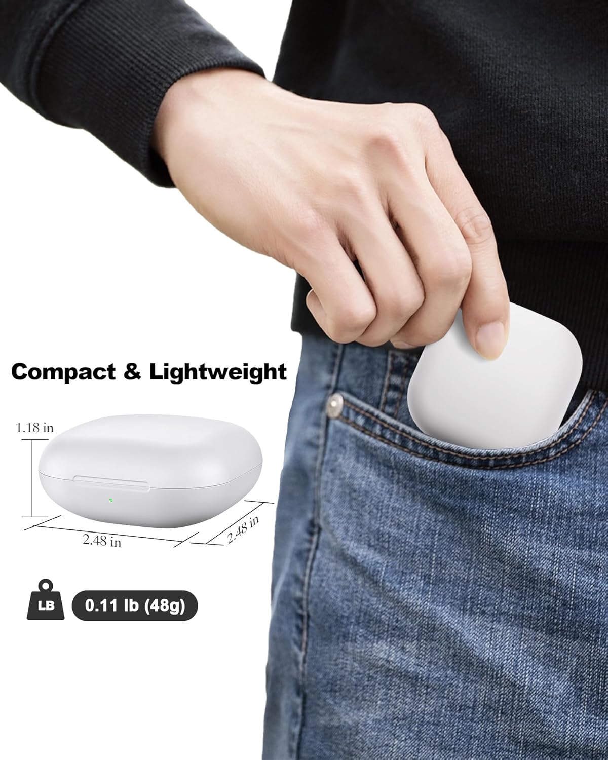 Charging Case Replacement for Fit Pro – Wireless Charger Case with Bluetooth Pairing Button, 700mAh Battery, Earbuds Not Included - Image 8