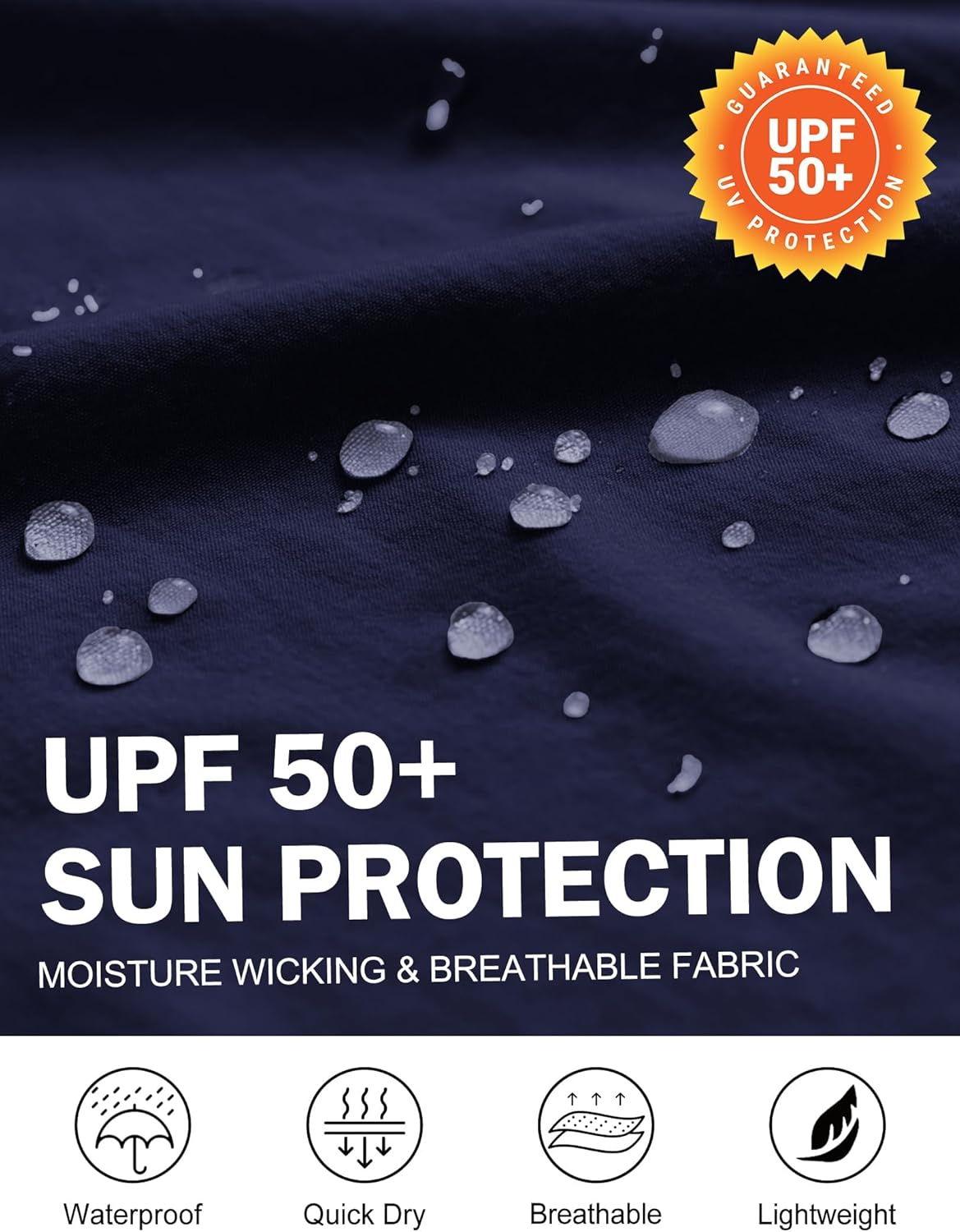 PINSPARK Women's Hiking Zip Off Pants Waterproof Convertible Shorts Lightweight for Camping Sweatpants with Pockets - Image 6