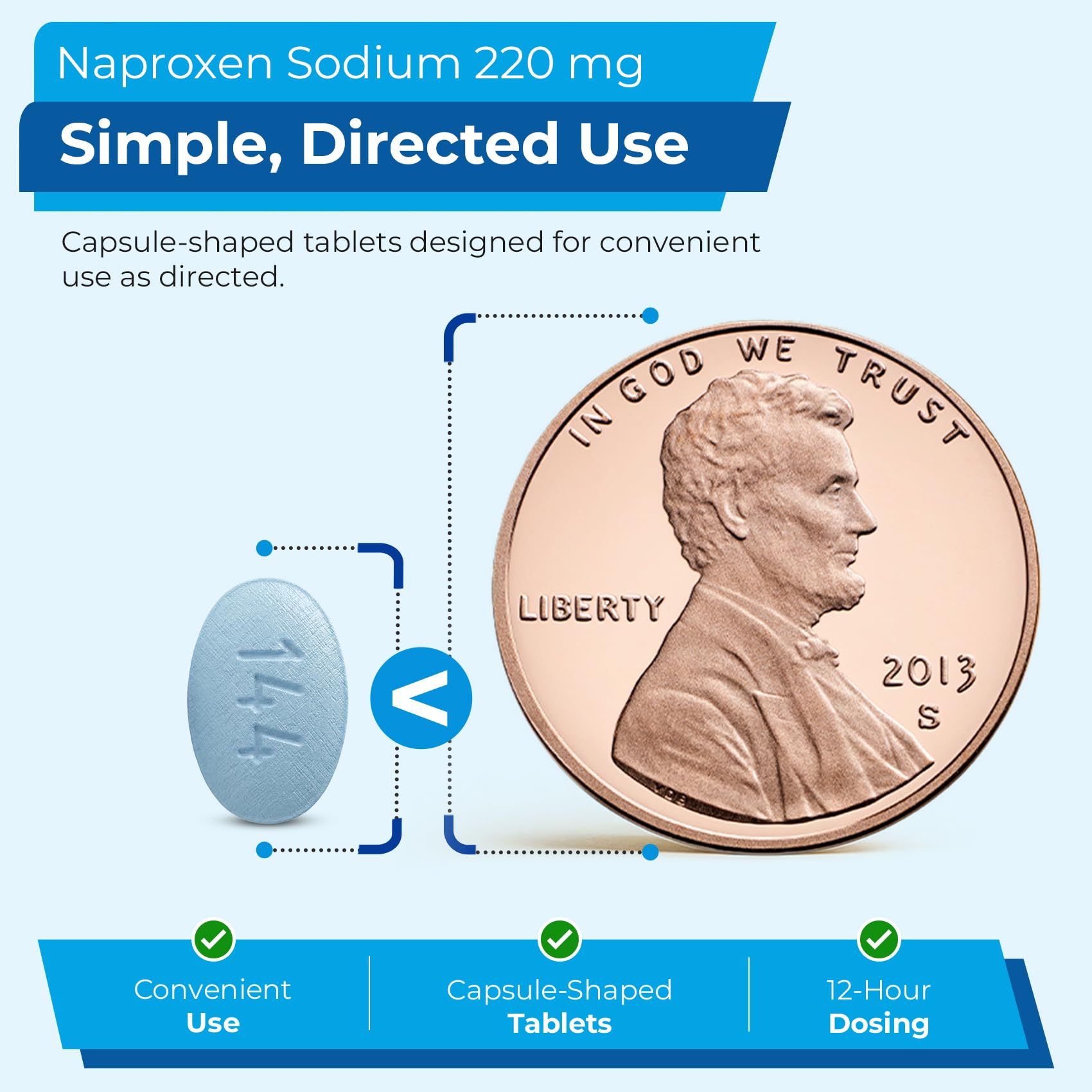TIME-Cap Labs Naproxen Sodium 220mg Pain Reliever/Fever Reducer 300 Caplets — Amazon image 3
