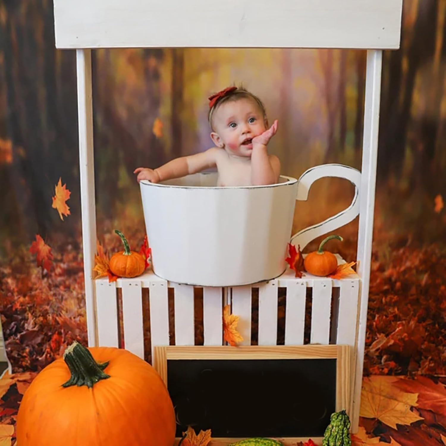Baby Photography Props Wooden Water Cup Pattern Photo Props Infant Newborns Photo Posing Props