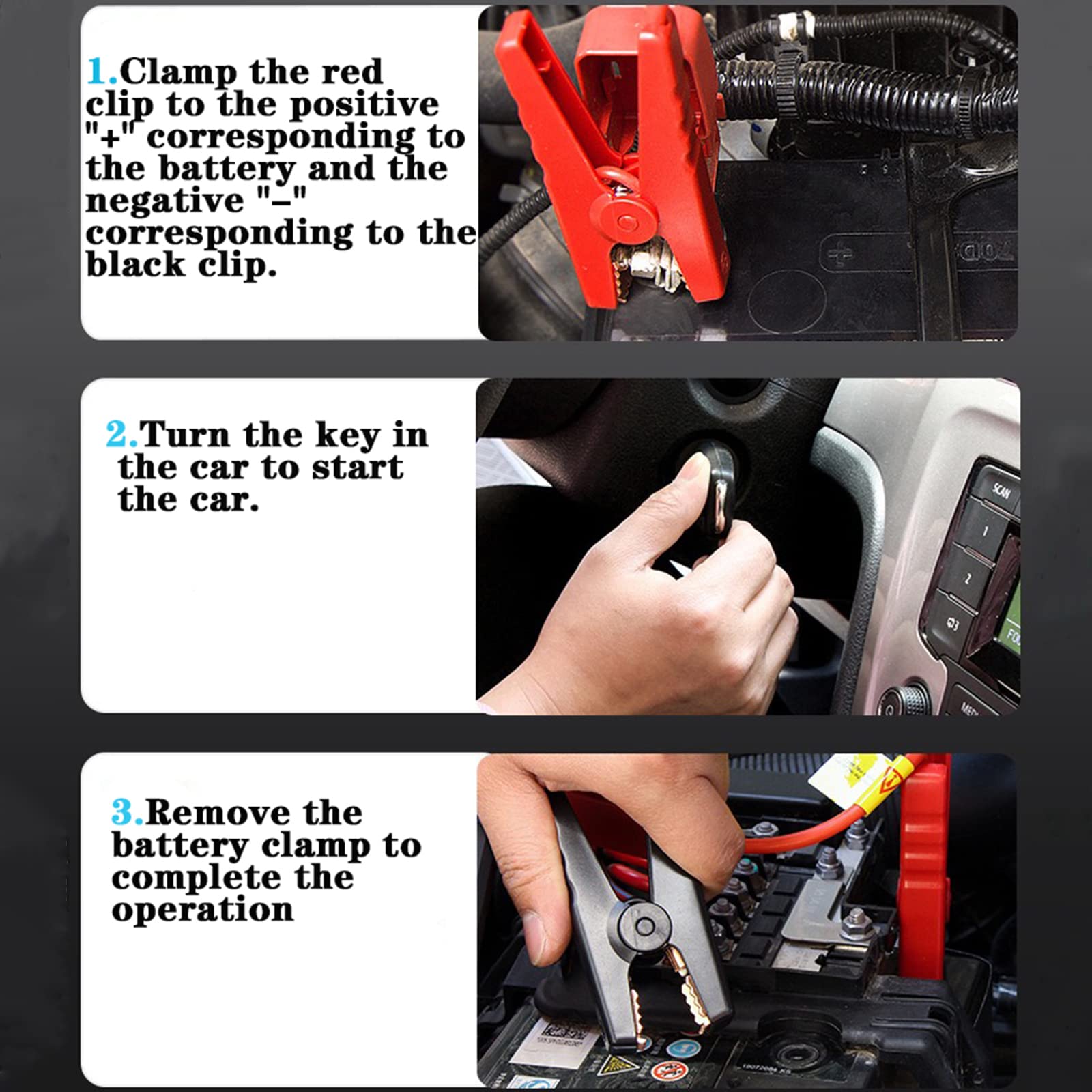 Avviatore di Emergenza per Batteria per Auto Alimentatore Portatile per Avviamento di Emergenza Alimentatore Mobile 12V Tesoro di Ricarica Multifunzione per Batteria di Accensione per Auto