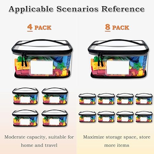 Miniatura 7 de Organizador de almacenamiento de juguetes grande mejorado, bolsas de almacenamiento de juguetes transparentes con etiqueta y bolsillo manual para