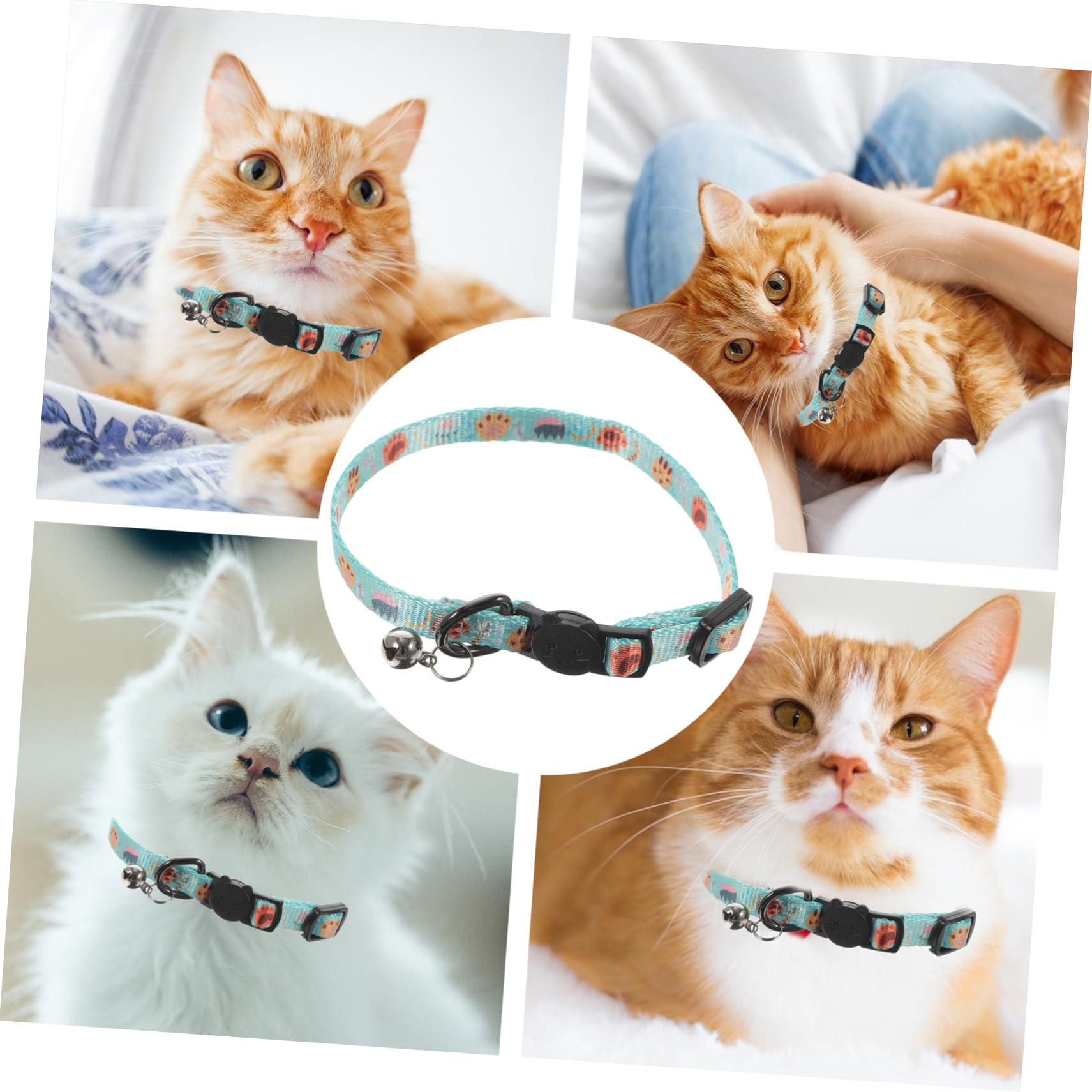 VANZACK 10pièces Collier pour Chat avec Pendentifs De Colliers Ajustables Sécurisés pour Chats Femelles Et Mâles Idéaux pour Événements Et Activités Extérieures