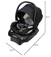 Vista 9 de Maxi-Cosi Mico Luxe - Asiento de automóvil infantil con base, asiento de automóvil orientado hacia atrás para bebés, asiento de automóvil de bebé