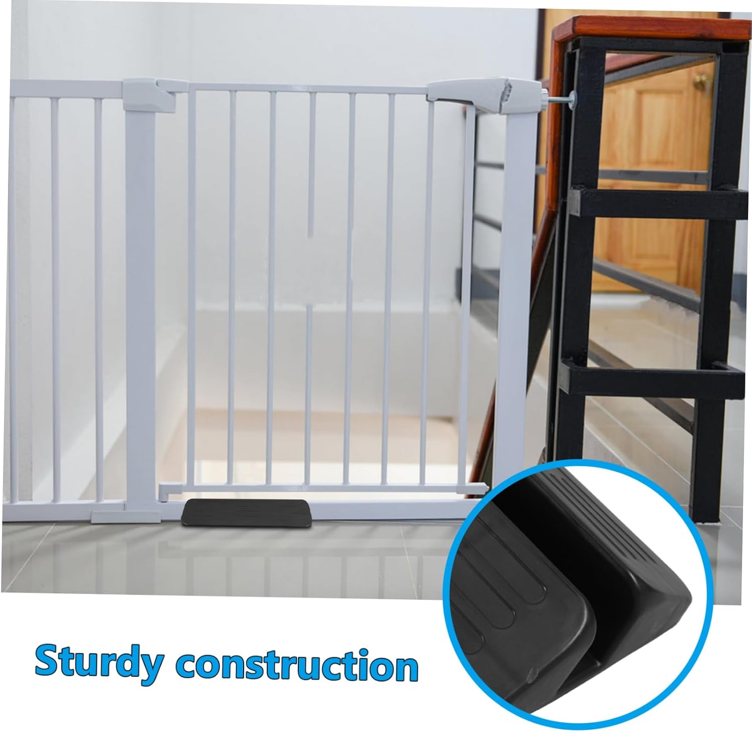 Toddmomy Ramps for Doorways Reinforcement Accessories for Pet Gates Easy to Install Support Feet Black Transition Ramp for Stairways and Doorways