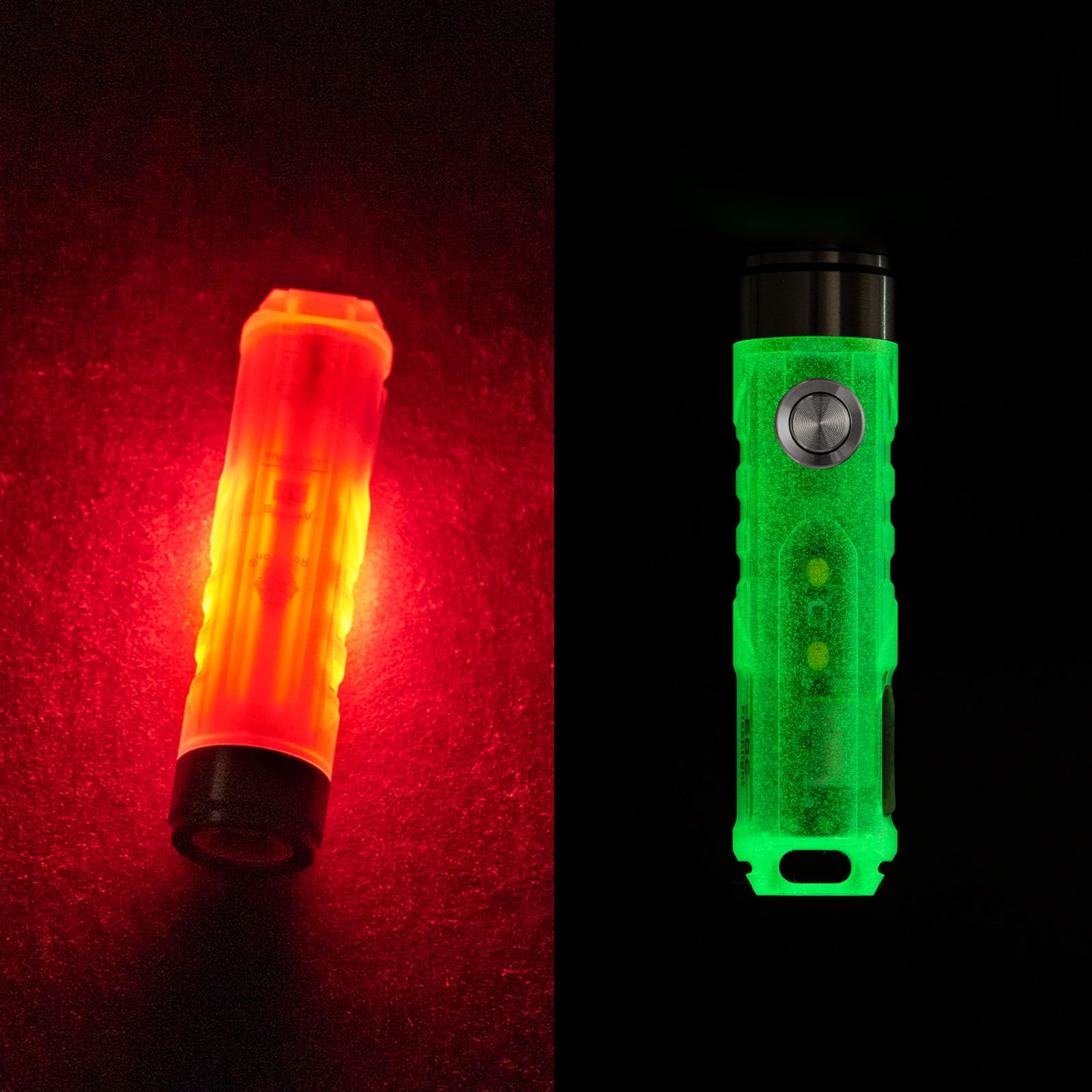 RovyVon A5r Pocket Torch LED High CRI 450 Lumen Mini EDC Keyring Torch with White/Red/White Sidelight for Camping,Hiking,Outdoors and Emergency