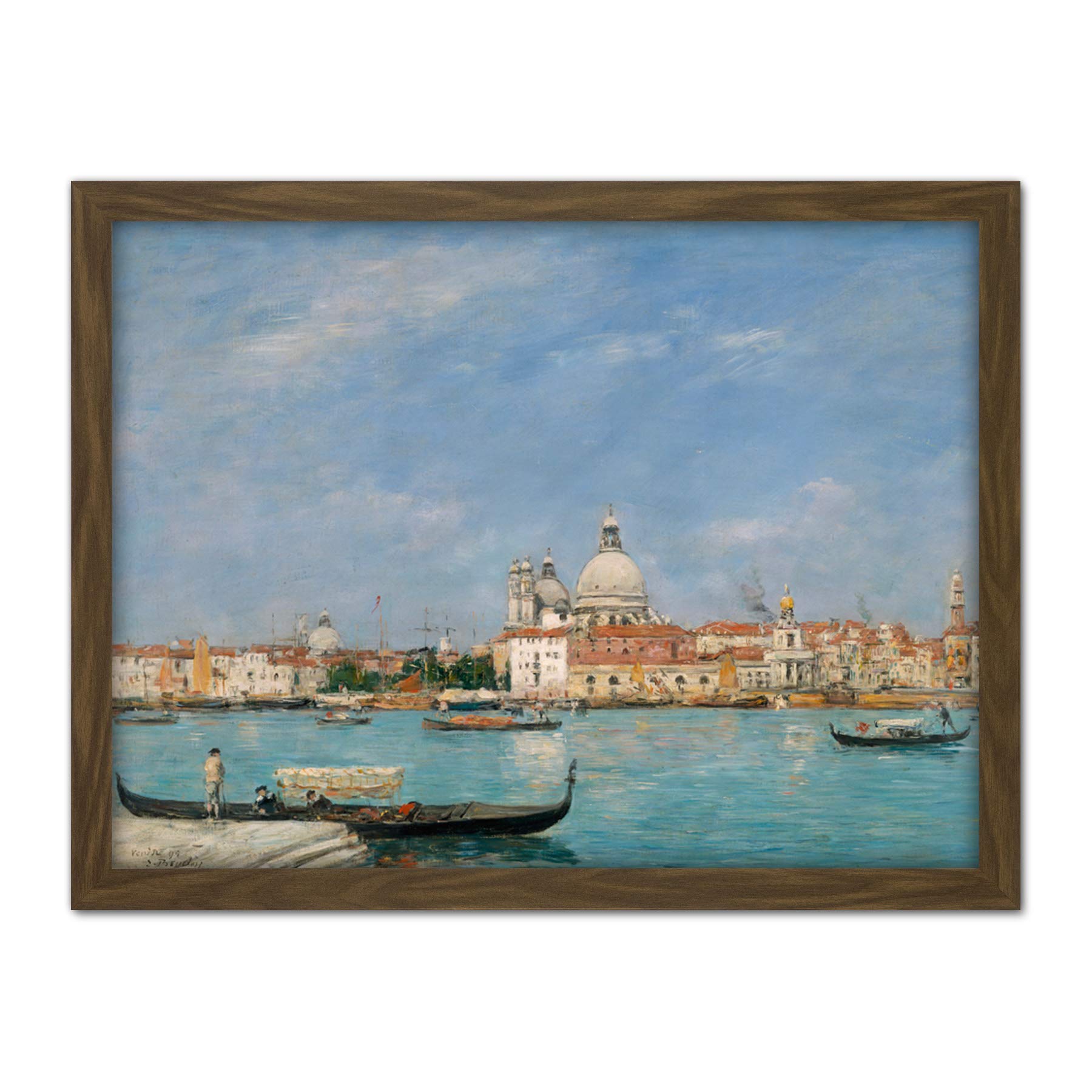 Eugene Louis Boudin Venice Large Framed Art Print Poster Wall Decor 18x24