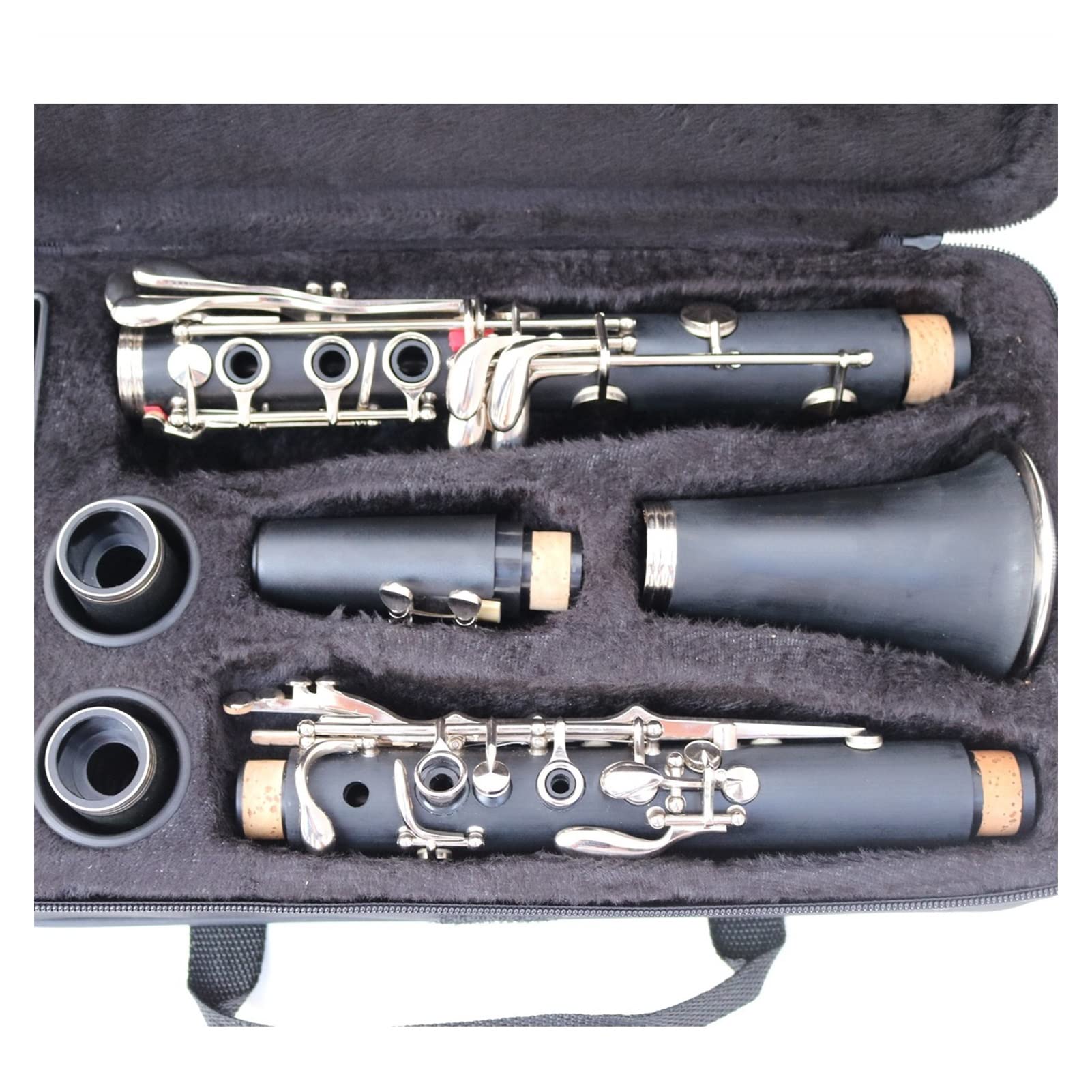 Opaco Addominali Resina Clarinetto Bakelite Clarinets Studente BB Bocchino 4C Caso Incluso