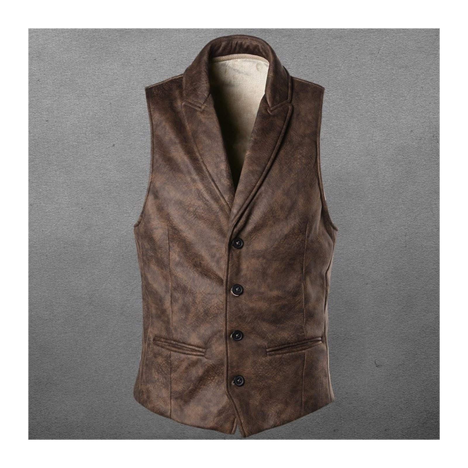Gótico Moda Slim Fit Solo Pecho Del Chaleco For Hombre Chaleco Ocasional De Los Hombres Del Chaleco