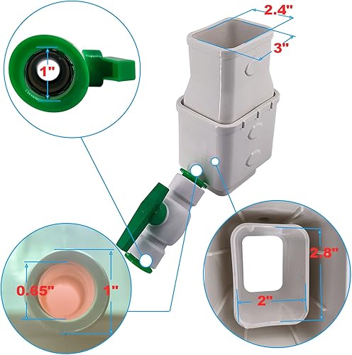 Miniatura 4 de Sistema de recolección de agua de lluvia, kit de desviador de bajante de canalón, kit de desviador de barril de lluvia con válvula de cierre para