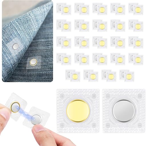 48Pcs Hidden Magnetic Snaps Closures for Sewing,1.18 in Magnets Snap Buttons for Purses, 24 Pairs PVC Strong Magnetic Snaps for Clothing,Handbag and Others DIY Crafts