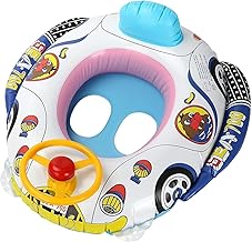 Swimming Tube for Kids with Manual Pump Baby Swimmin Tubes Safe Inflatable Swim Floats for Kids Swiming Accessories for Kid Pool Swimming Ring Baby Float (Car)