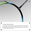 Li-Ning Carbon Fibre G-Force 8900 Extra Strong Strung Badminton Racket with Full Cover | 3U | Maximum Tension ? 35 Lbs (Black/Lime Green) gallery image