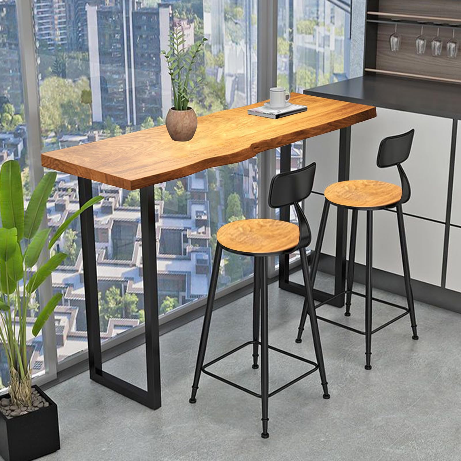 Amazon.com: Narrow Bar Table, Counter Height Pub Table, Modern