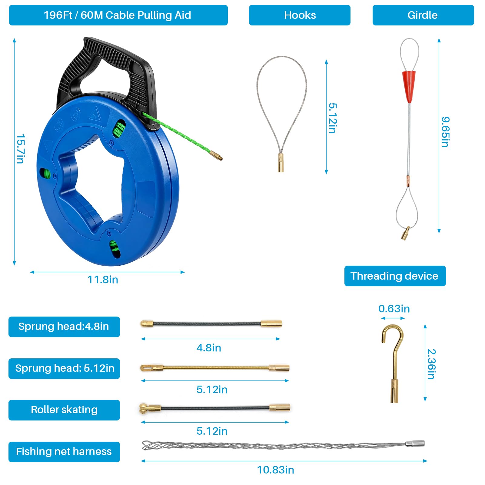Extracteur de fil de ruban de poisson 4,5 mm