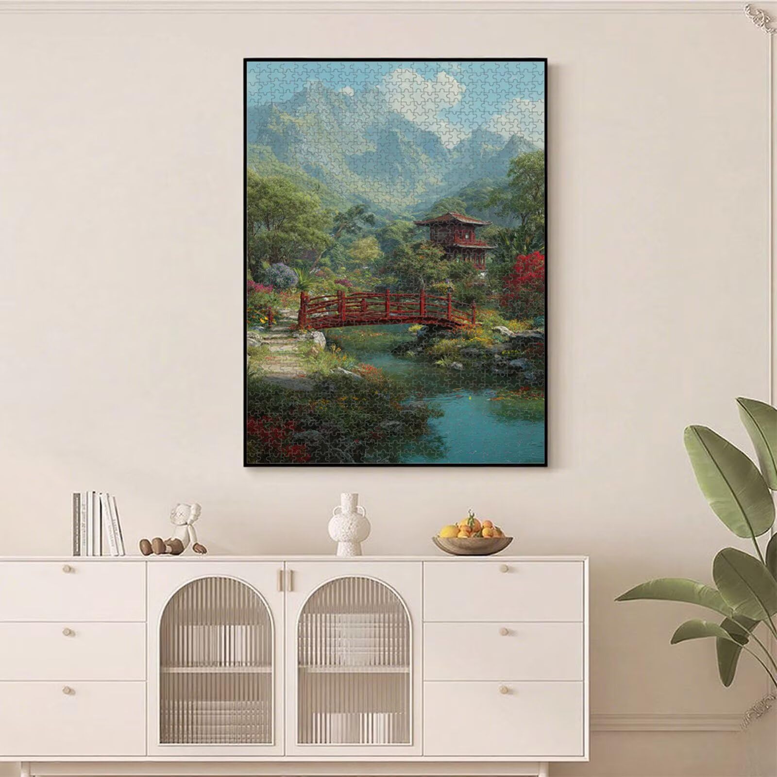 1000 Pièces Puzzle Adulte Paysage & Pont Puzzle en Bois Robuste 1T#1923 | Puzzle en Bois, Découpe de Précision, Encres aux Couleurs Vives, Loisir Relaxant, Décoration Intérieure, Cadeau, 50x75cm