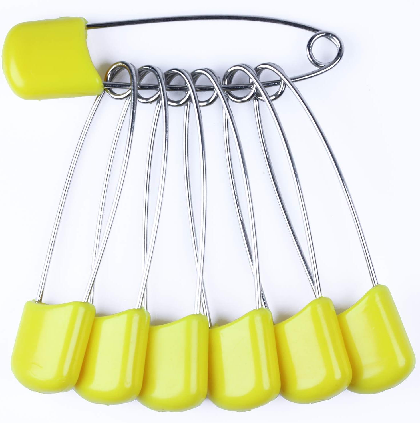 AnMiao Star 2 Inch Long 50 Pcs Plastic Head Safety Pin for Blankets, Skirts, Kilts, Knitted Fabric,Crafts (Black)