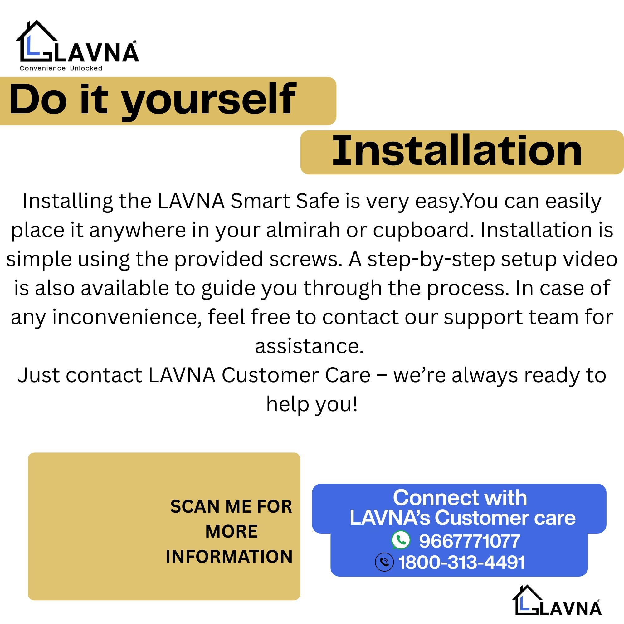 LAVNA Smart Safe Locker | 5 way access | Fingerprint, Mobile app, PIN, OTP & Key Access | 304 Grade SS bolts suitable for Jewellery, Cash, Document & other valuable of Home Office Tijori (Gross 39L) — Amazon image 9