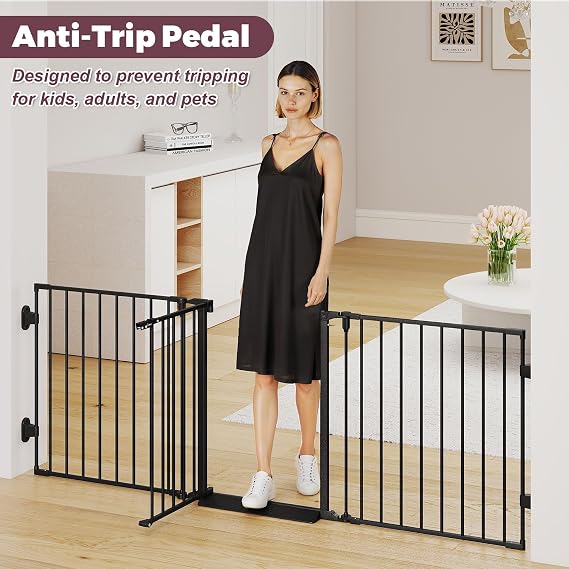78 Extra Wide Baby Gate and Retractable Baby Gate White