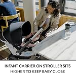Gold Shyft DualRide with Carryall Storage Infant Car Seat and Stroller Combo (Moonstone Gray)
