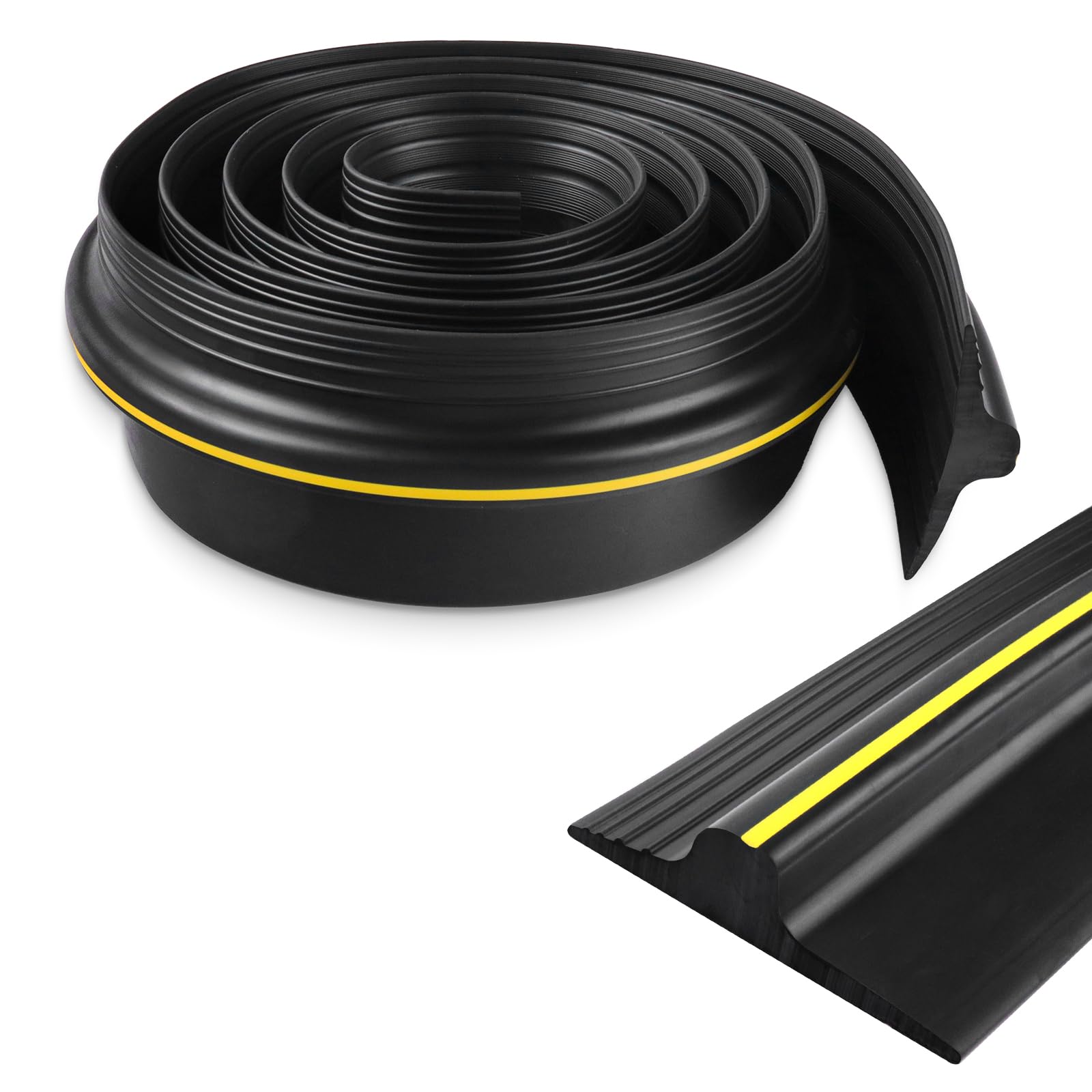 Garage Door Seal Universal Draught Excluder Strip Rubber Threshold Strip Weatherproof Bottom Threshold Seal Perfect for Insulation & Keeping Garage Clean & Dry