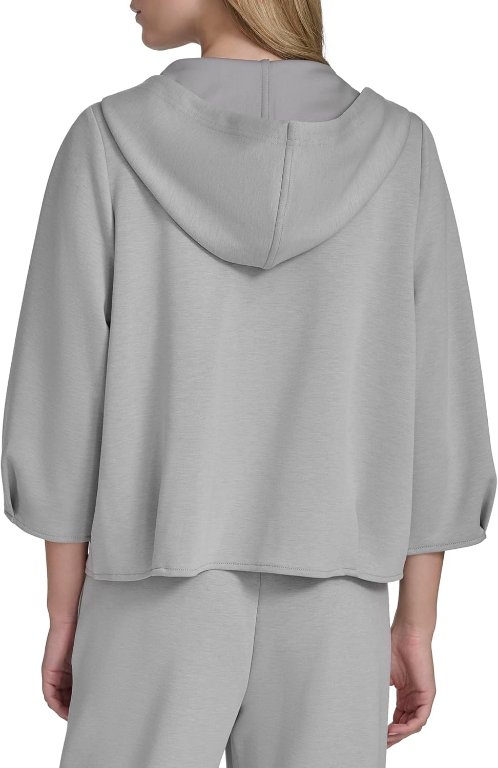 H HALSTON womens Long Sleeve Zip Up Hoodie