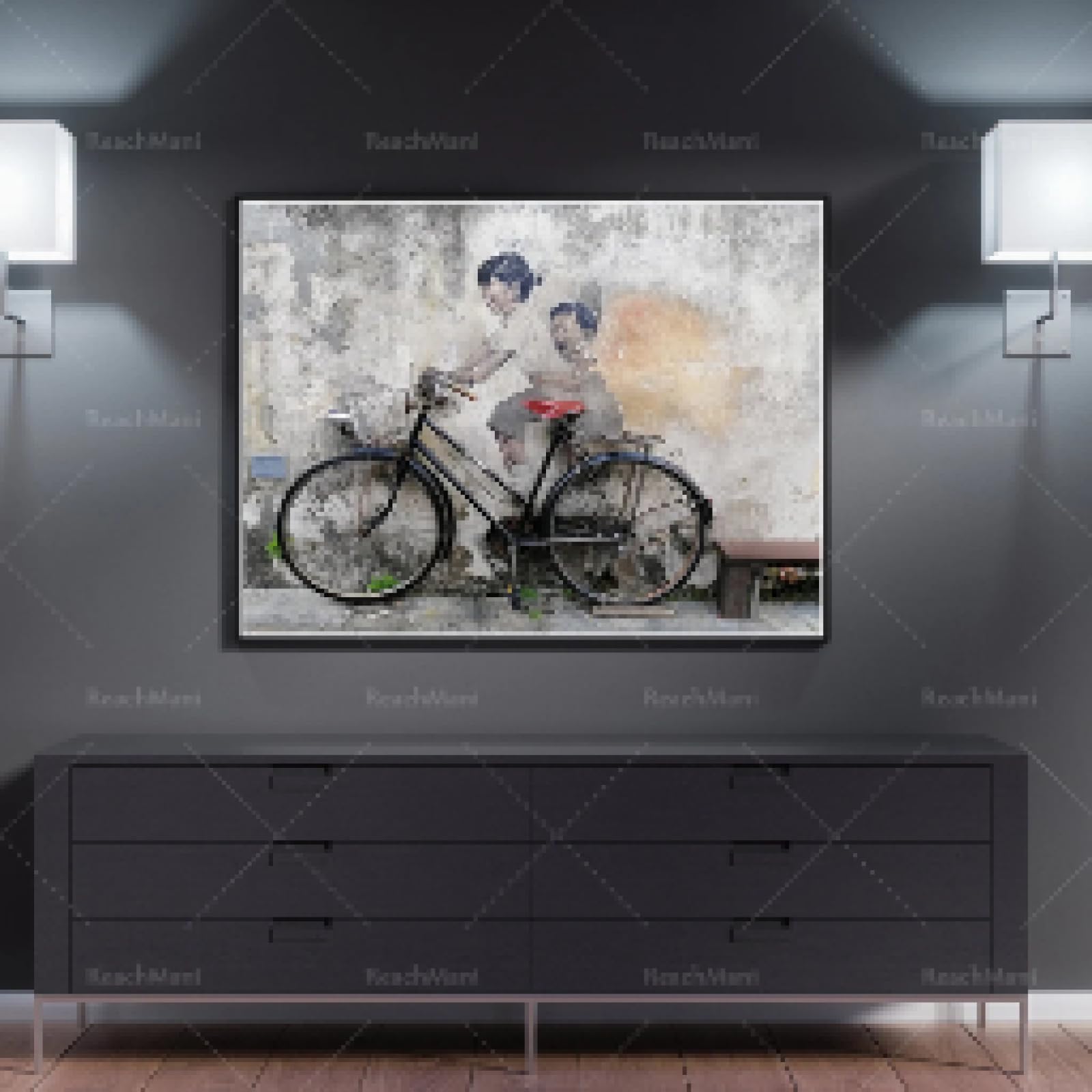 MAIMANG Carteles famosos, carteles de arte callejero de chicas hermosas, impresiones con calidad de galería, grafitis, ideales para murales, marco de 60 x 80 cm.