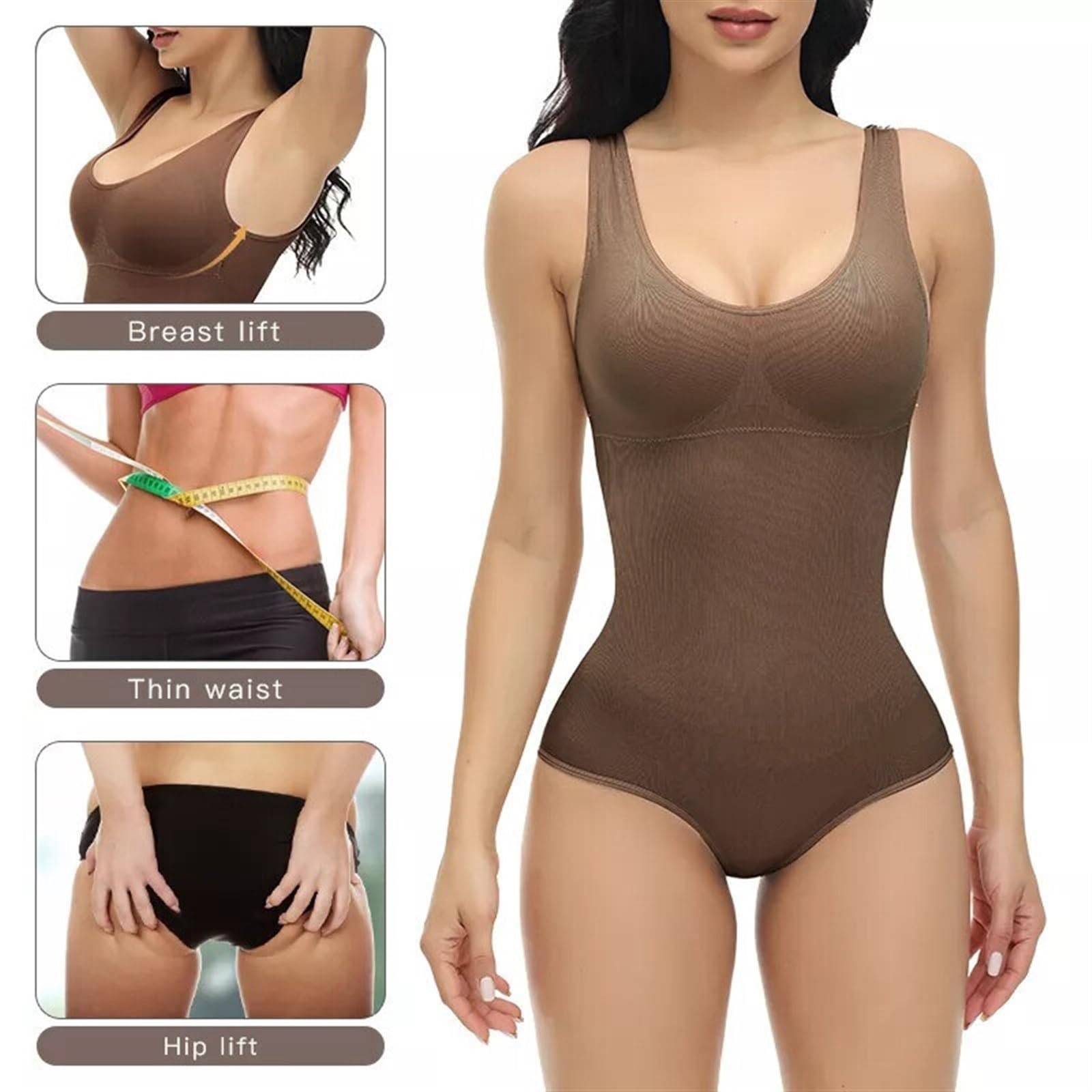 MMRTDJDR Body Modellante da Donna Perizoma Modellante per Il Controllo della Pancia per Sollevamento dei Glutei Taglie Forti Senza Cuciture