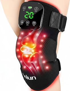 Red Light Therapy Knee Brace with Heated & Vibration Massager for Pain Relief - 660nm/850nm Near Infrared Light Therapy Device, 5000mAh Rechargeable, Adjustable for Knee/Elbow/Shoulder