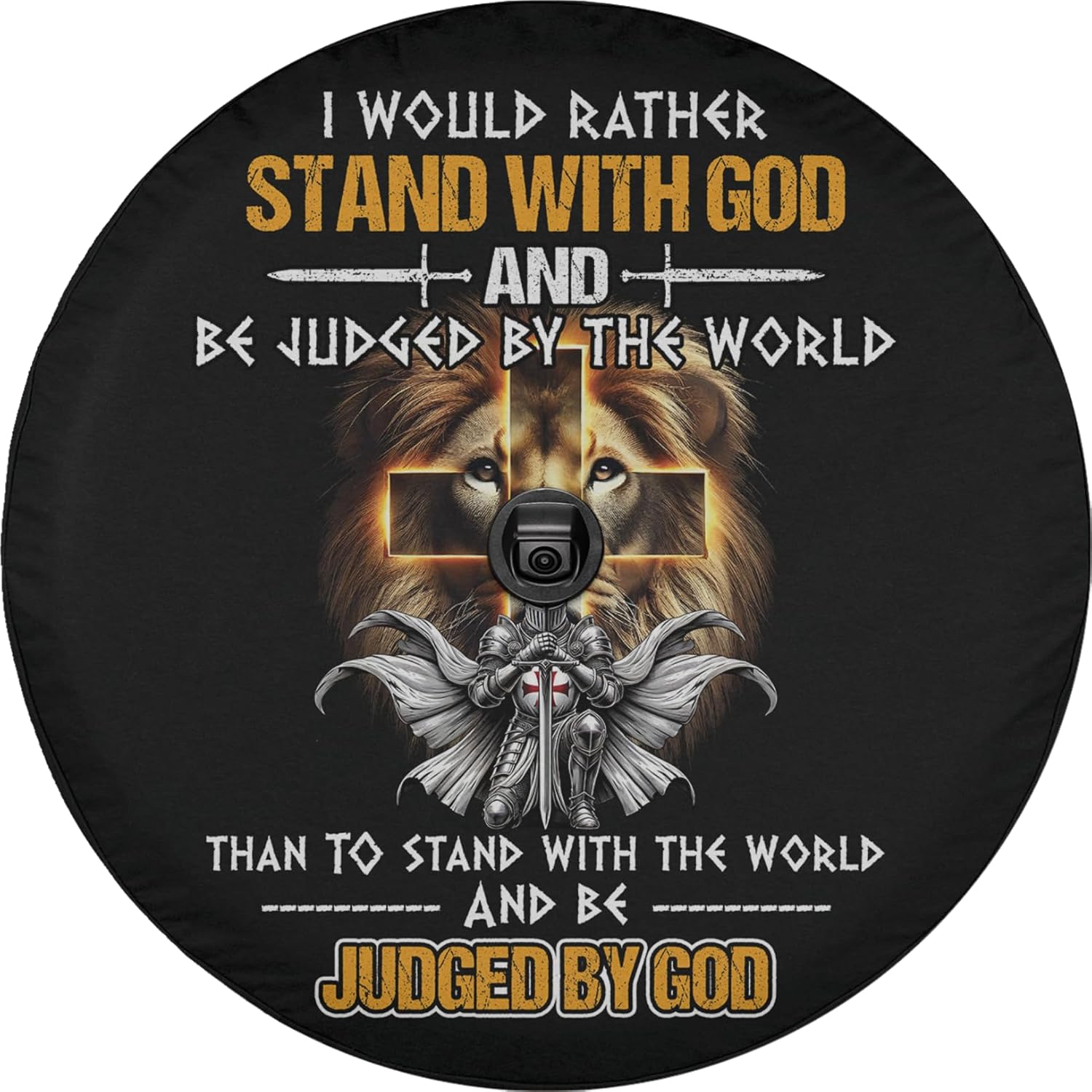 VanLich Shop Jesus Christian Lion Spare Tire Cover with/Without Backup Camera Hole – Religious Lion Tire Cover