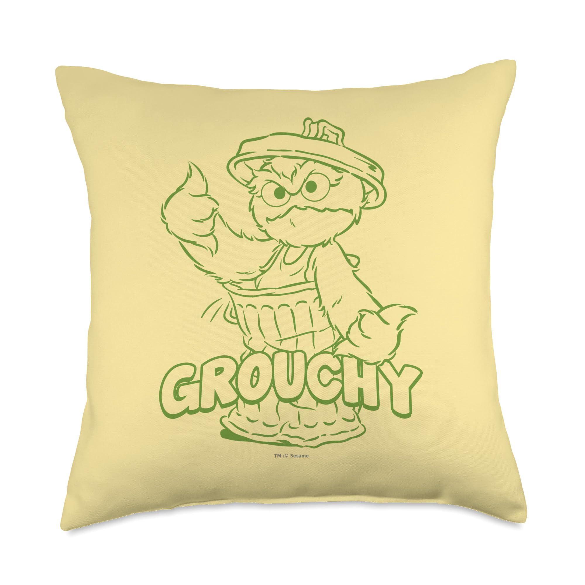 Coussin Sesame Street Oscar le Grinch decoration colorée pour chambre d'enfant et studio