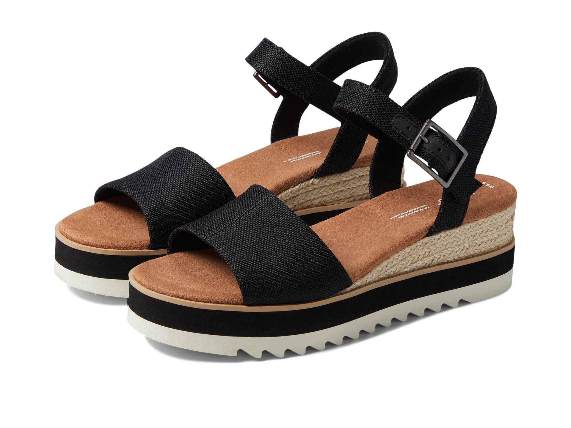 TOMS Women's Mid-Height Platform Wedge Sandals with CloudBound Foam Insoles for Comfort