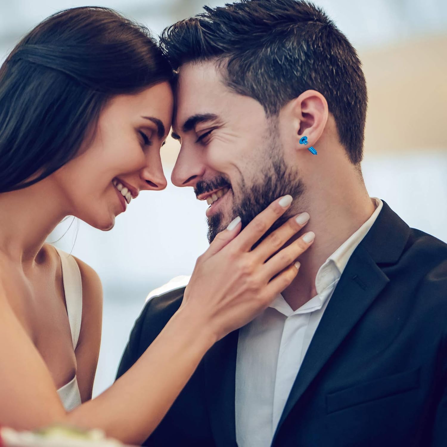 10 Pairs Screws Earrings Punk Style Stainless Steel Piercing Screws Hoop Earrings Ear Studs - Image 6