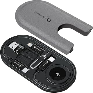 Portronics Snapcase 6 60W Multifunctional Fast Charging Data Cable Kit with Wireless Watch Charging Slot, Conversion Set U... Price In India