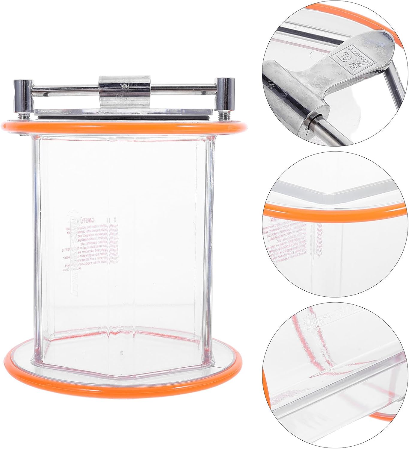Jewelry Rotary Tumbler Replacement Drum Acrylic Hexagon with Lid