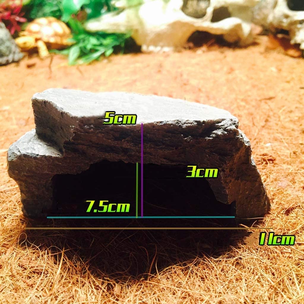 Escondite de Reptiles de Roca, Caja de Cueva de Reptiles, decoración de Esquina de hábitat, Lagarto, Tortuga, araña, escondites de Anfibios, Accesorios de Caja de Reptiles, Adornos