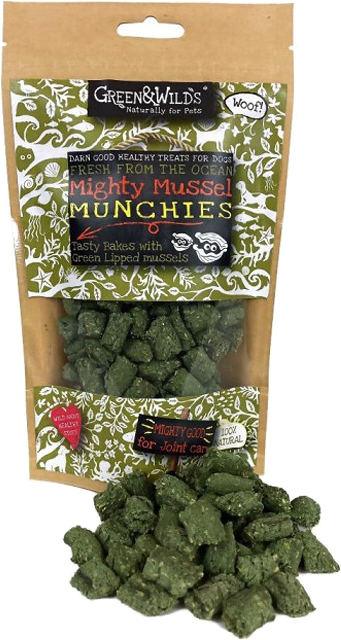 Green & Wilds Eco Dog TREATS - Mighty Mussel Munchies