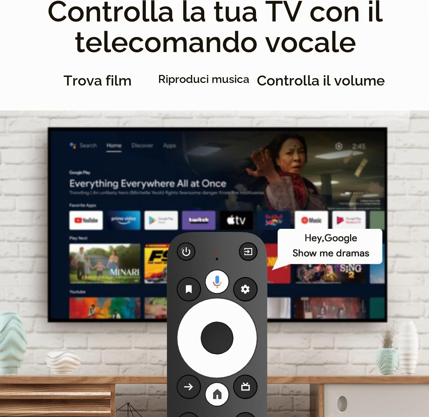 GigaBlue Android11 Giga TV OTT IP Stick 4K PRO HDR60Hz / HDMI2.1 / WiFi6 UHD 4K con Google App Store (adatto per App Netflix, App Disney+, App YouTube e molte altre)
