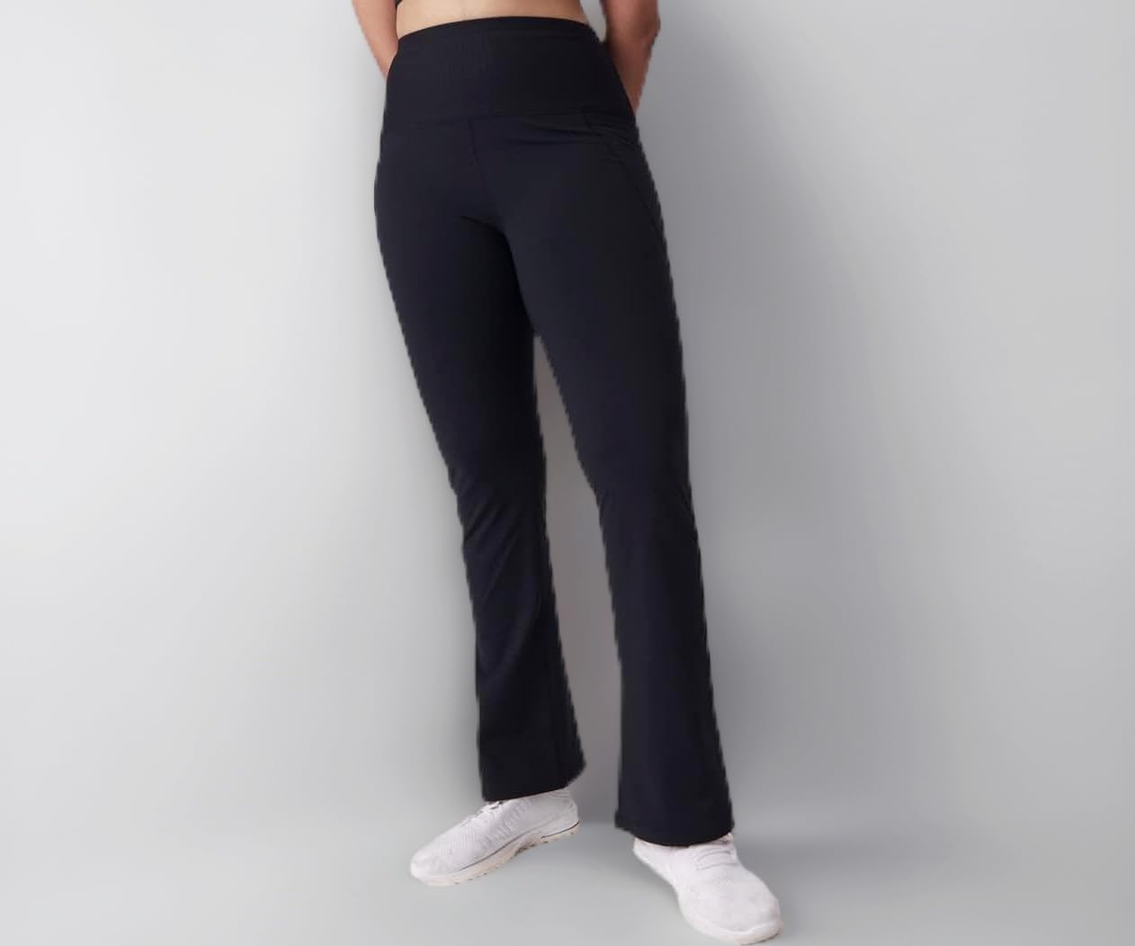 Blissclub Ultimate Flare Pants for Women Above 5'5 ft Tall | Ribbed Waistband, 4 Pockets | High Waist Trousers and Formal Pants for Office wear