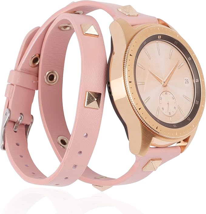 Glebo Correa de piel doble para Samsung Galaxy Watch 42 mm/Active 40 mm