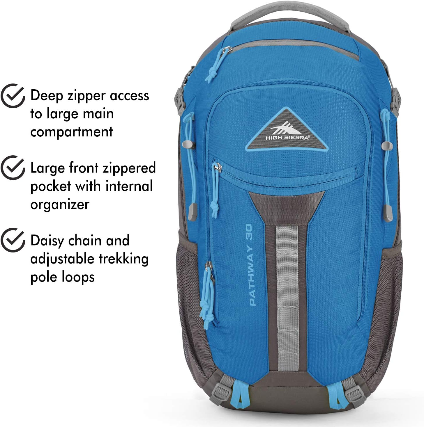 High Sierra Pathway Internal Frame Hiking Backpack, Mineral/Slate/Glacier, 30L : Sports & Outdoors