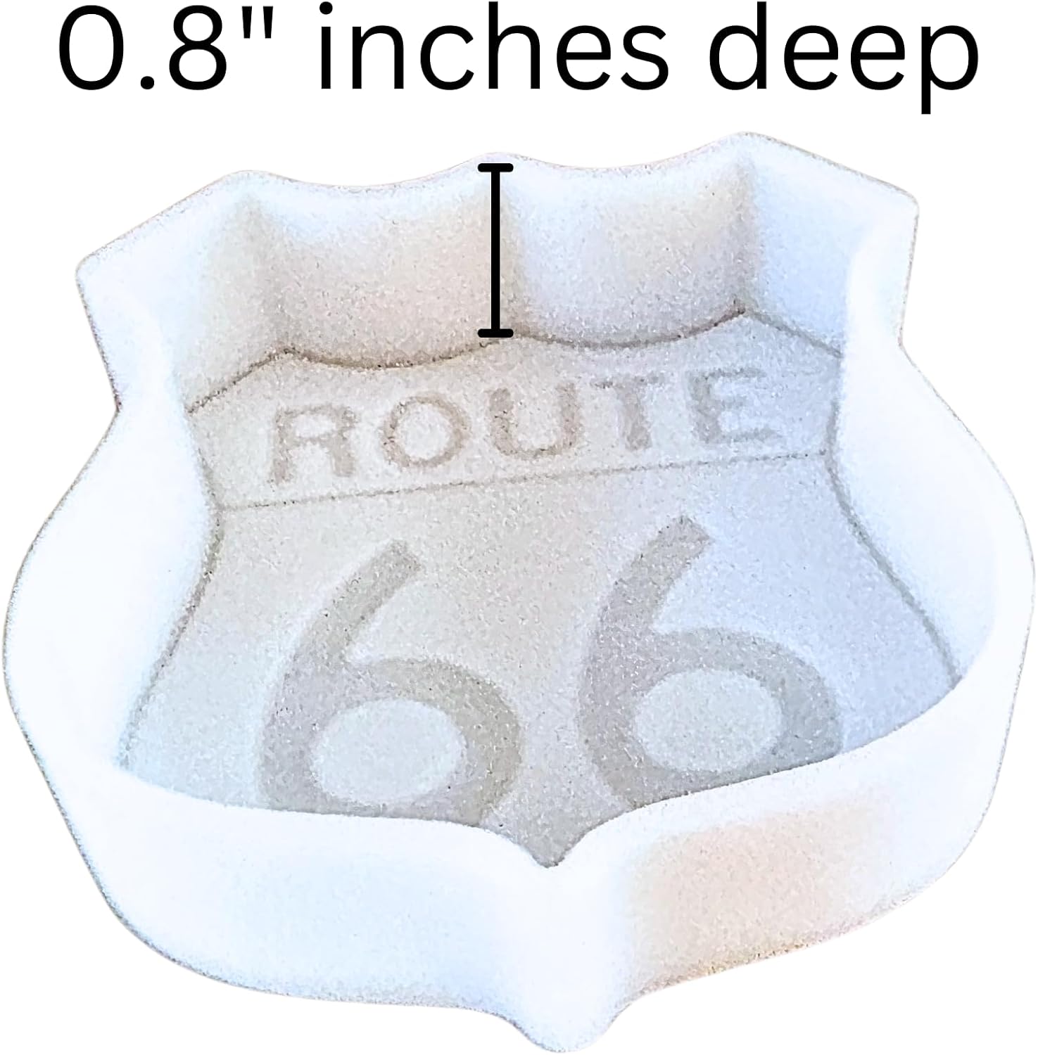 Route 66 Freshie Silicone Mold 3.75 x 3.5 x 0.8” inches Highway Sign Scented Aroma Beads Supplies Resin, Car Candles, Soap Oven Safe Bake Heat Resistant to 400 F