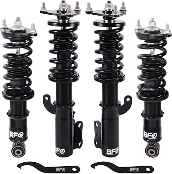 BFO Coilovers for Mitsubishi Lancer CX/CY 2008-2016except Lancer Evolution, for Mitsubishi Outlander Sport 2011-2020, Height Adjustable Coilovers Suspension Kit, Preset Damping Lowering Kit Black