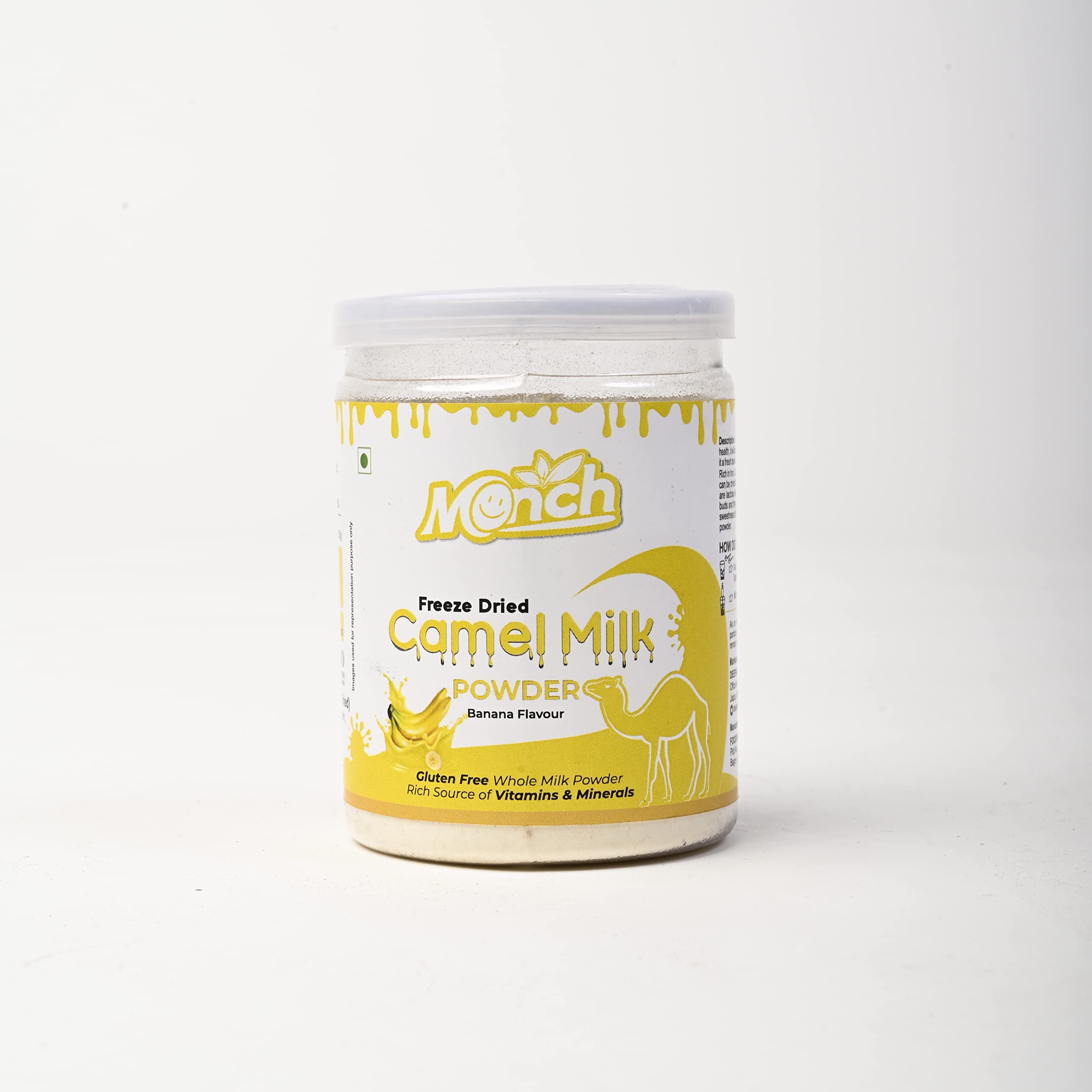Monch Camel Milk Powder - Camel Milk Powder For Height Growth - Freeze Dried, Banana Flavour (50g, Pack of 1)
